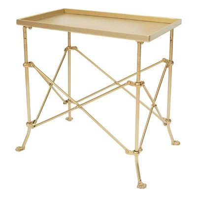Ein goldener Beistelltisch mit eleganten Beinen, erhältlich bei Amazon.