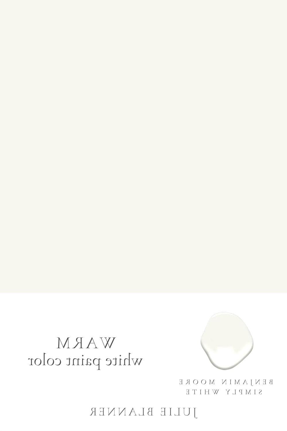 Benjamin Moore Einfach Weiß 16 Eine Grafik mit Simply White Farbe.