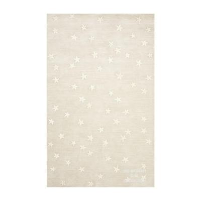 Pottery Barn Kids: Der Look zum kleinen Preis 38 Ein weißer Teppich mit weißen Sternen, eine fantastische und preiswerte Alternative zum Pottery Barn Kids Sternenhimmel-Teppich.