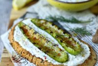 Smoky Grilled Cucumber & Tangy Tzatziki Toast