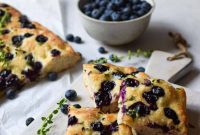 Sweet and Savory Blueberry Thyme Focaccia
