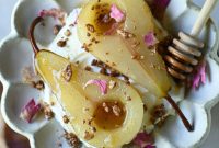 Velvet Vanilla Pears with Creamy Yogurt