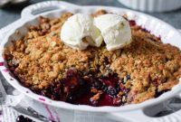 Summer Peach & Wild Blueberry Crumble