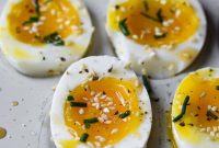 Sesame Kissed Jammy Eggs