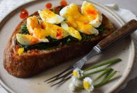 Golden Smashed Eggs on Crisp Toast