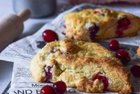 Blissful Cranberry Orange Cream Scones