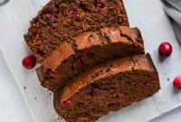 Festive Cranberry Gingerbread Loaf