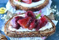 Roasted Strawberry Labneh Toast