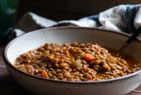 Hearty Bacon and Lentil Soup