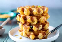 Zesty Cheddar Chili Waffles