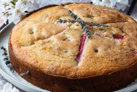 Rhubarb and Lavender Cake