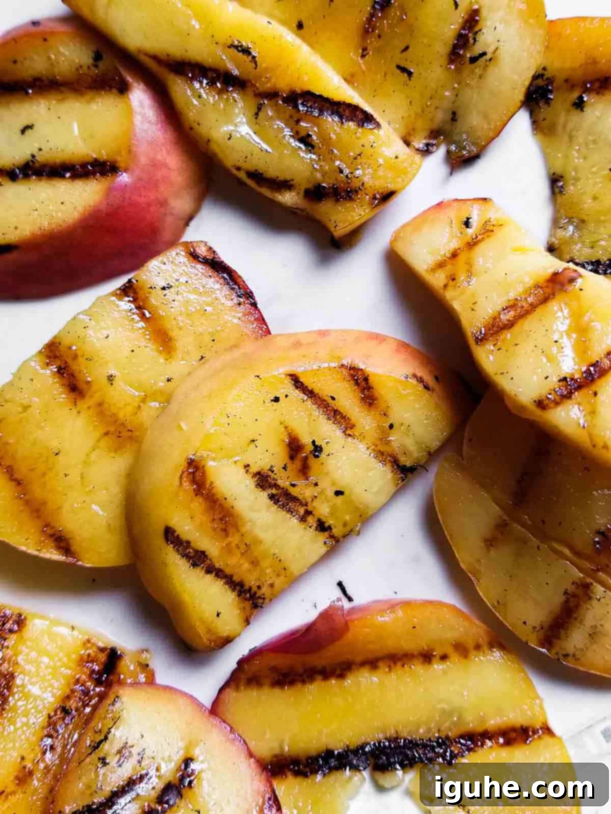 Caprese Toast with Grilled Peaches 3 Ingredients for grilled peach caprese toast laid out on a cutting board