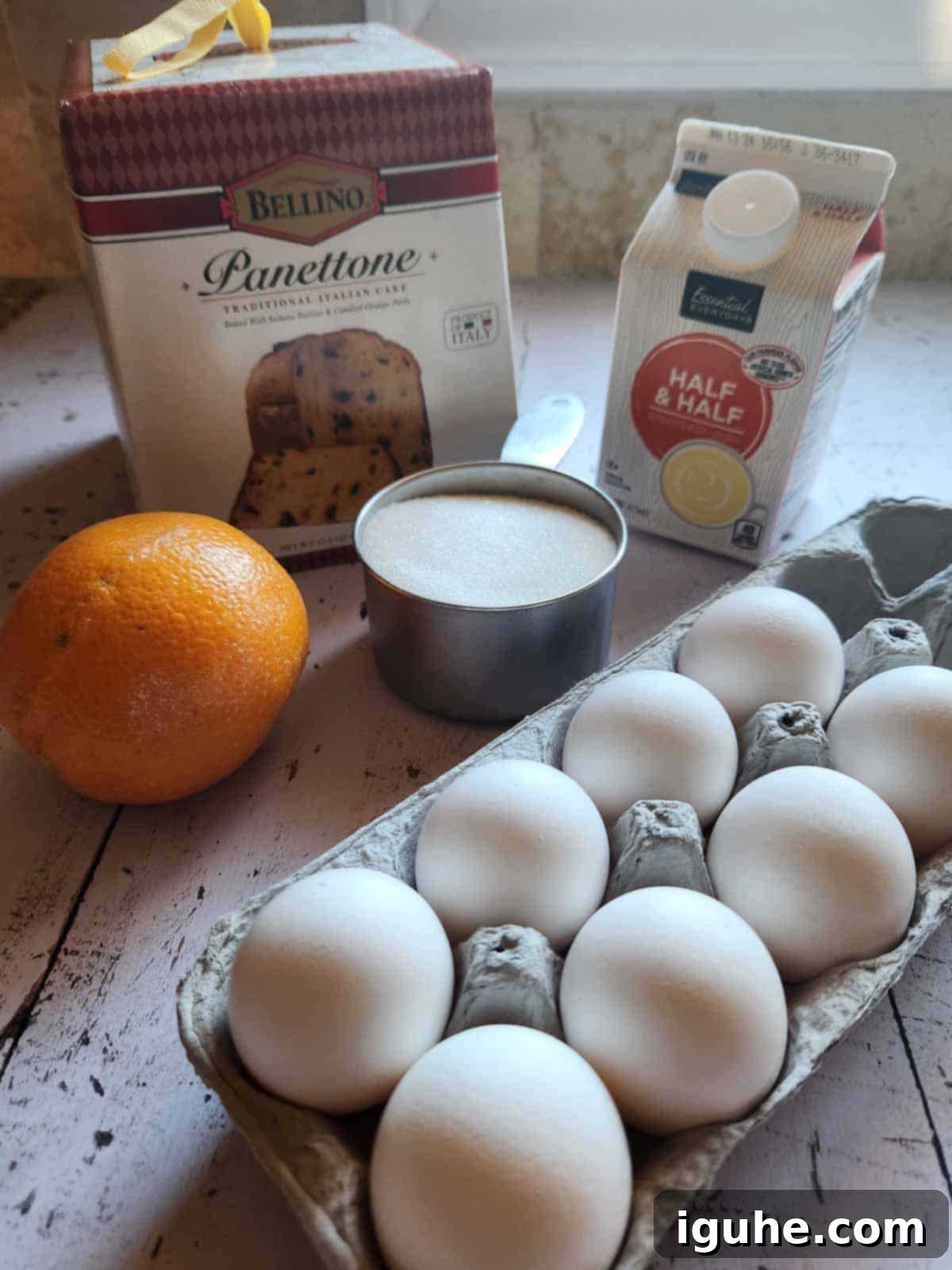 Italian Panettone Bread Pudding 3 Ingredients for panettone bread pudding.