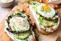 Hummus Toast with Zesty Za’atar Eggs, Avocado, and Fresh Dill